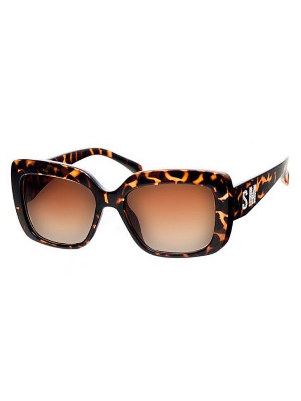 Steve Madden Brown & Gold Tortoiseshell Oversize Sunglasses
